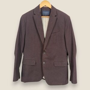 Banana Republic Tailored Fit Sport Coat Blazer Men 40R Brown 100% Cotton 2 Btn
